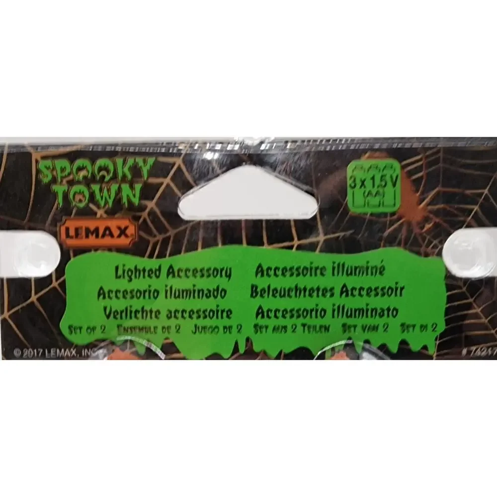 Lemax Spooky Town 2017 Witch Pumpkin Patch Lights, Set of 2 #74217